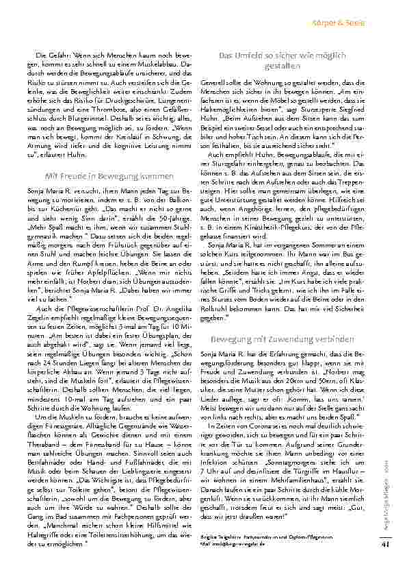 Vorschauseite 2: Immer in Bewegung bleiben.