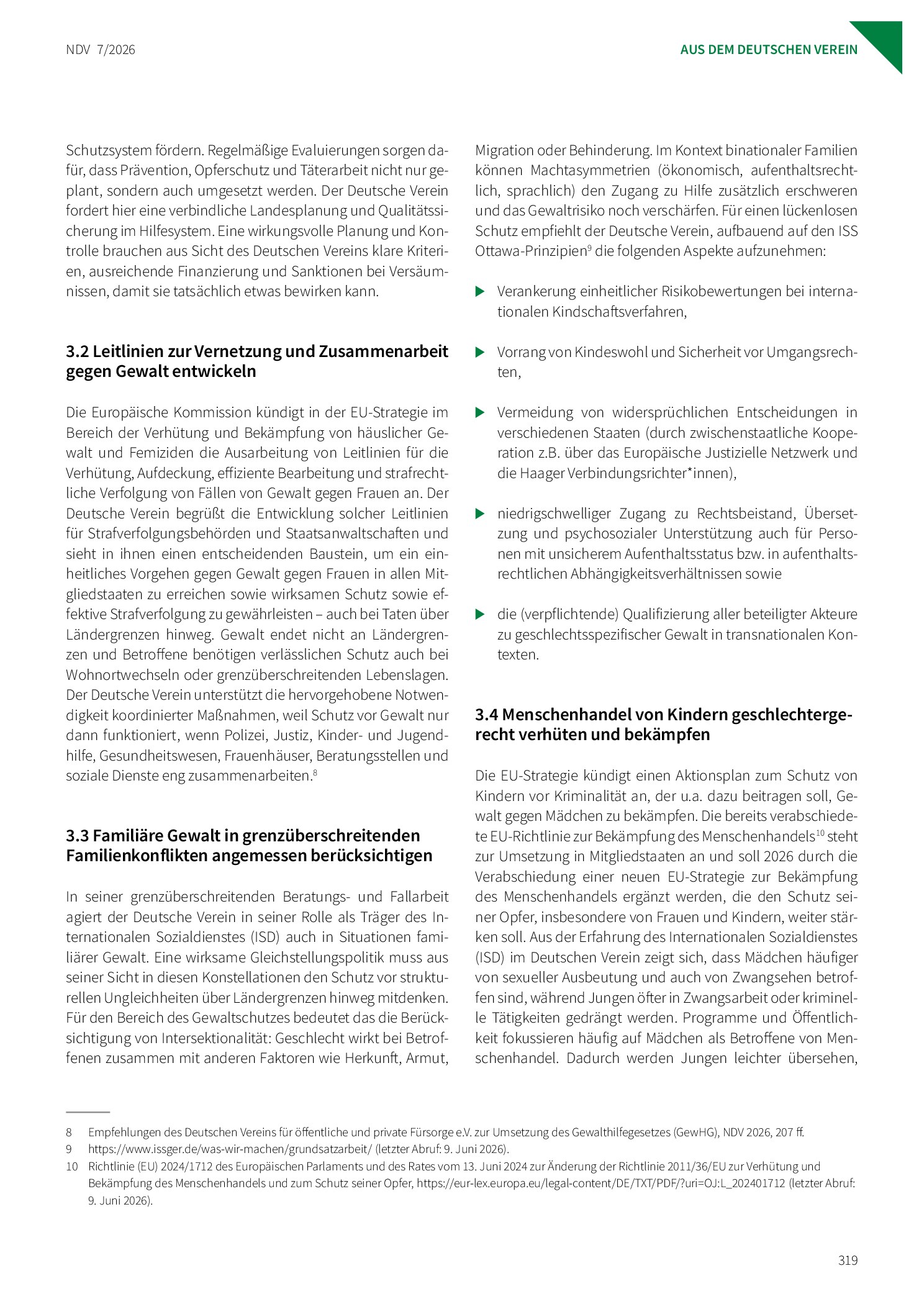 Vorschauseite 3: Stellungnahme des Deutschen Vereins zur EU-Strategie für die Gleichstellung der Geschlechter 2026–2030
