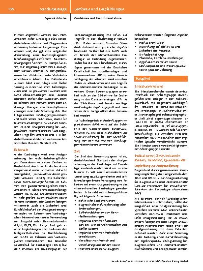 Vorschauseite 2: Analogsedierung in der Kardiologie Konsensuspapier der DGK und DGAI 2024