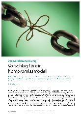 Vorschauseite 1: Vorhaltefinanzierung Vorschlag für ein Kompromissmodell