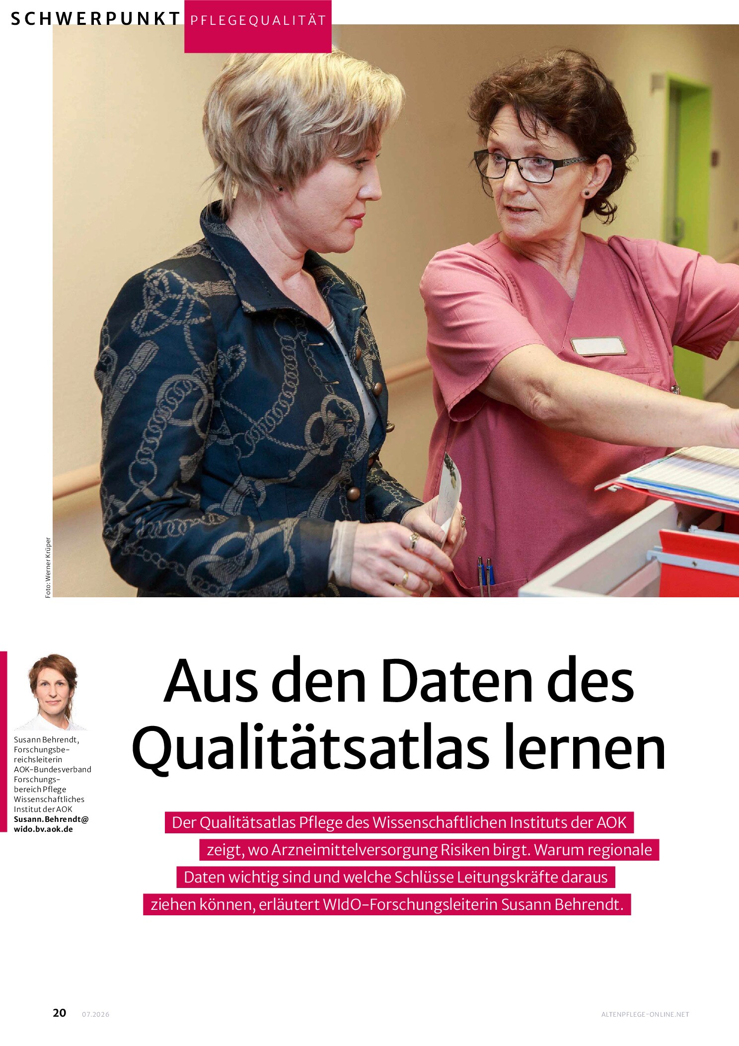 Vorschauseite 1: Aus den Daten des Qualitätsatlas lernen