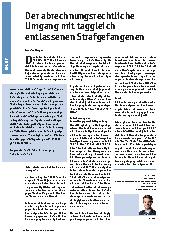 Vorschauseite 1: Der abrechnungsrechtliche Umgang mit taggleich entlassenen Strafgefangenen