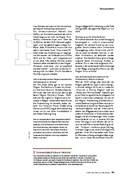 Vorschauseite 2: Magnet ist eine großartige Chance, um die Wirksamkeit professioneller Pflege sichtbar zu machen