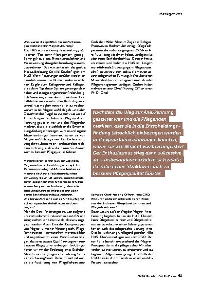 Vorschauseite 4: Magnet ist eine großartige Chance, um die Wirksamkeit professioneller Pflege sichtbar zu machen