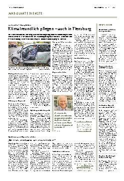 Vorschauseite 1: Klimafreundlich pflegen – auch in Flensburg