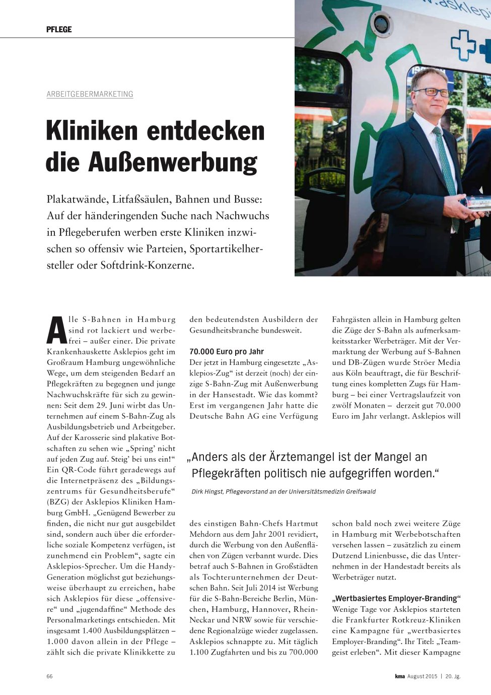 Vorschauseite 1: Kliniken entdecken die Außenwerbung
