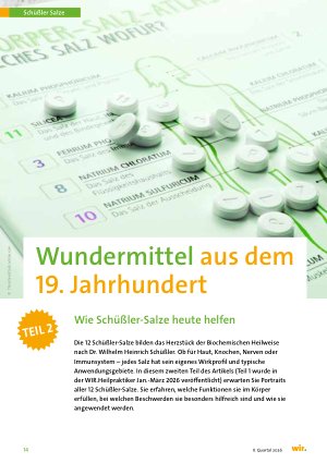 Vorschauseite 1: Wundermittel aus dem 19. Jahrhundert. Wie Schüßler-Salze heute helfen