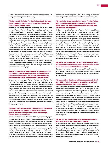 Vorschauseite 2: Interview mit Ute Zillmann zur neuen Ausbildung
