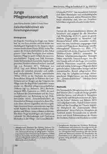 Vorschauseite 1: Junge Pflegewissenschaft