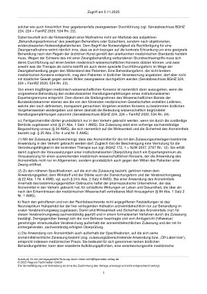 Vorschauseite 3: Nochmals zur Zwangsbehandlung – § 1832 BGB