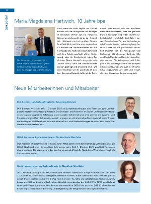 Vorschauseite 3: Verdiente Mitarbeiterinnen und Mitarbeiter In den vergangenen Monaten konnten zahlreiche Mitarbeiterinnen und Mitarbeiter des bpa ihr Betriebsjubiläum feiern