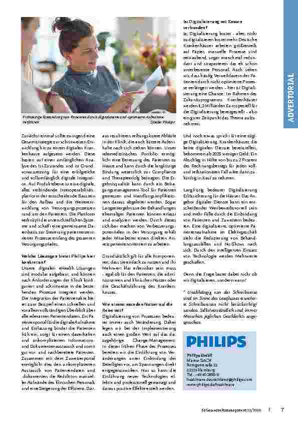 Vorschauseite 2: Interview mit Dr. Manja Brusca, Head of Population Health Management: Ganzheitliche Patientenversorgung durch Vernetzung