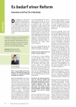 Vorschauseite 1: Es bedarf einer Reform.