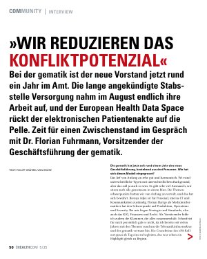 Vorschauseite 1: " Wir reduzieren das Konfliktpotenzial "