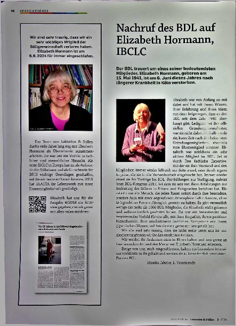 Vorschauseite 1: Nachruf des BDL