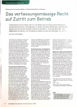 Vorschauseite 1: Das verfassungsmäßige Recht auf Zutritt zum Betrieb