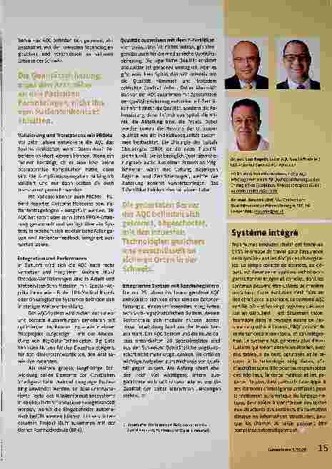 Vorschauseite 2: AQC-Jubiläum - die nächsten 25 Jahre
