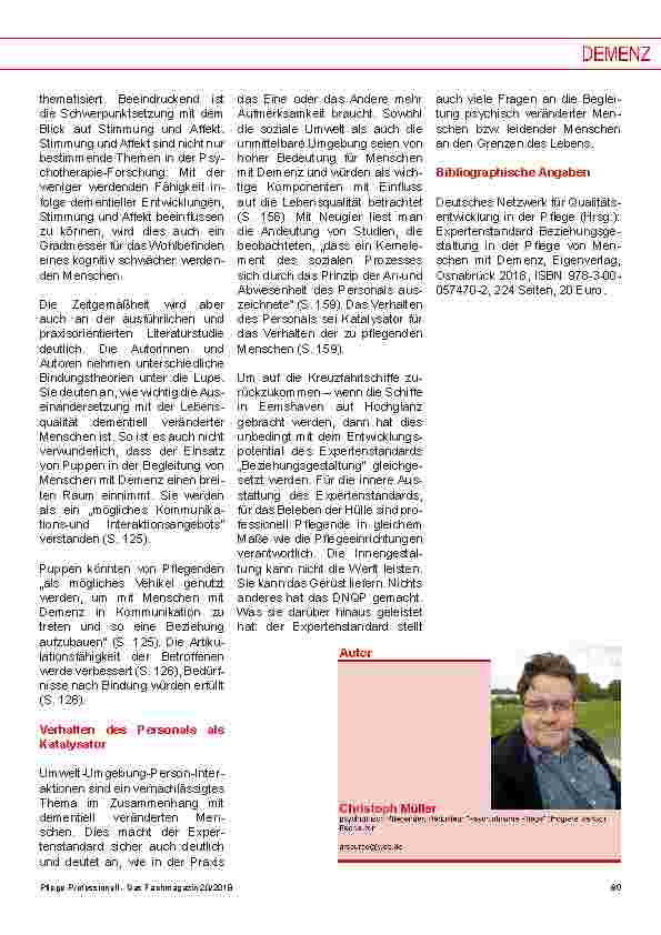 Vorschauseite 4: Was Kreuzfahrtschiffe mit Demenz-Pflege zu tun haben DNQP veröffentlicht Expertenstandard zur Beziehungsgestaltung