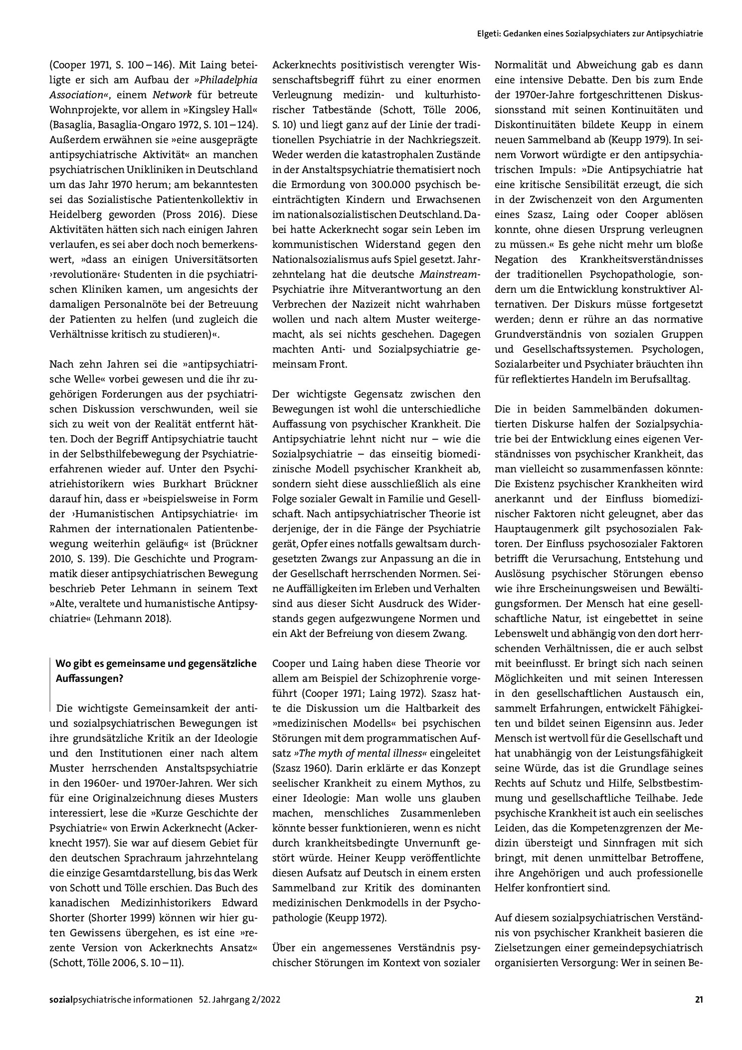 Vorschauseite 3: Gedanken eines Sozialpsychiaters zur Antipsychiatrie