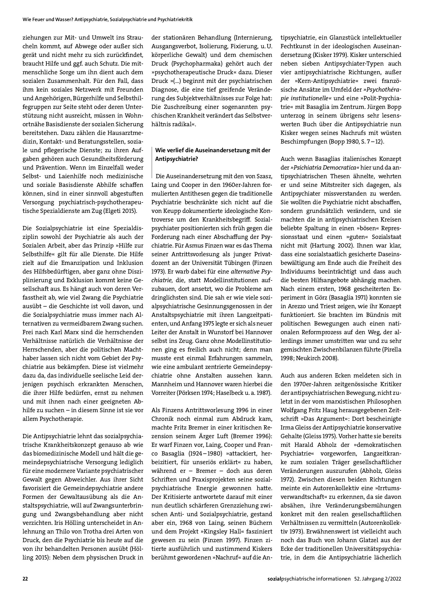 Vorschauseite 4: Gedanken eines Sozialpsychiaters zur Antipsychiatrie