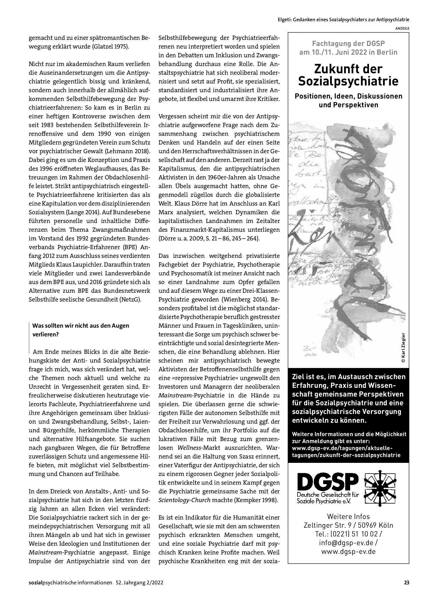 Vorschauseite 5: Gedanken eines Sozialpsychiaters zur Antipsychiatrie