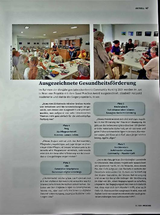 Vorschauseite 2: "Aufeinander schauen - Community Nursing in Forchtenstein"