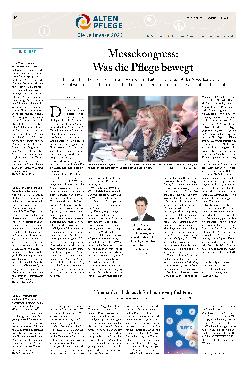 Vorschauseite 1: Messekongress: Was die Pflege bewegt
