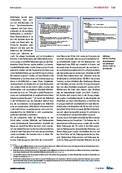 Vorschauseite 5: Selbstverständnis in Bewegung: Entwicklungsperspektiven des wissenschaftlichen Bibliotheksdienstes an der UB der LMU München