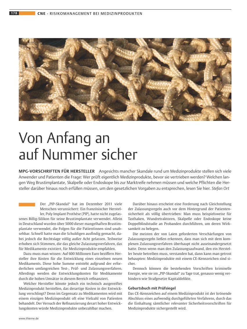 Vorschauseite 1: Von Anfang an auf Nummer sicher