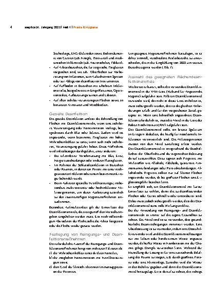Vorschauseite 2: Hygienestandards im Fokus: Effektive Flächenreinigung und -desinfektion in der ambulanten Chirurgie
