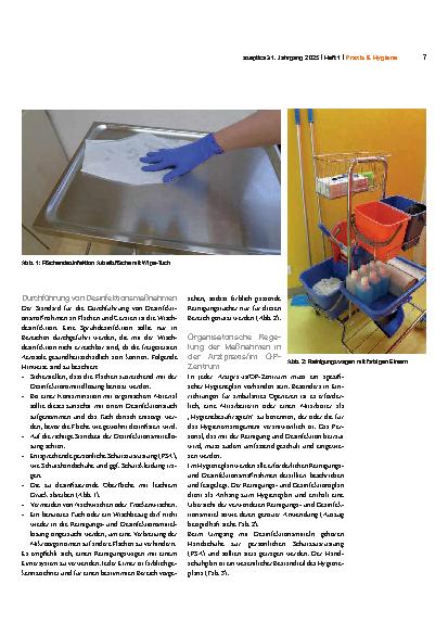 Vorschauseite 5: Hygienestandards im Fokus: Effektive Flächenreinigung und -desinfektion in der ambulanten Chirurgie