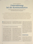 Vorschauseite 1: Unterstützung bei der Kommunikation: Eine neue Broschüre gibt wertvolle Tipps und ist sowohl für Fachleute als auch für Laien geeignet.