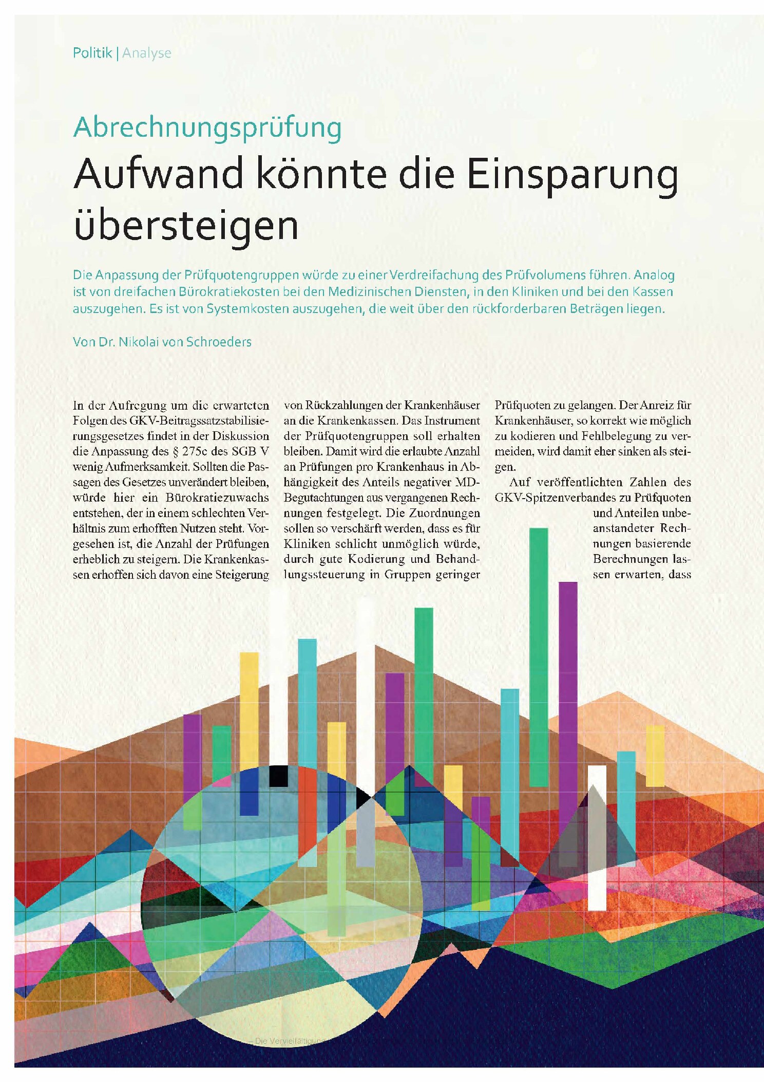 Vorschauseite 1: Abrechnungsprüfung: Aufwand könnte die Einsparung übersteigen