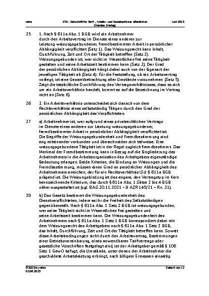 Vorschauseite 6: II. Allgemeines Arbeitsrecht Arbeitnehmerstatus – Betreiber einer Waschstraße