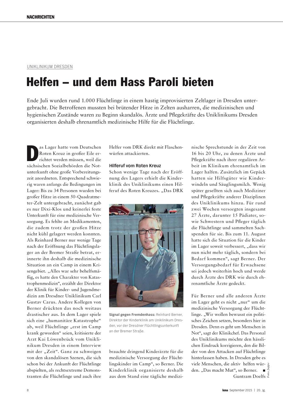 Vorschauseite 1: Helfen ? und dem Hass Paroli bieten