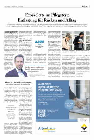 Vorschauseite 1: Exoskelette im Pflegetest: Entlastung für Rücken und Alltag