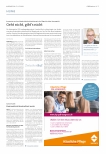 Vorschauseite 1: Kommentar zum Vorschlag der Arbeitszeitreduzierung in der Pflege bei vollem Lohnausgleich: Geht nicht, gibt s nicht.
