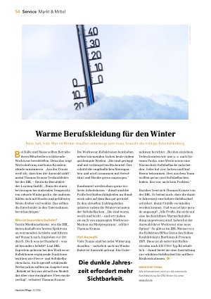 Vorschauseite 1: Warme Berufskleidung für den Winter