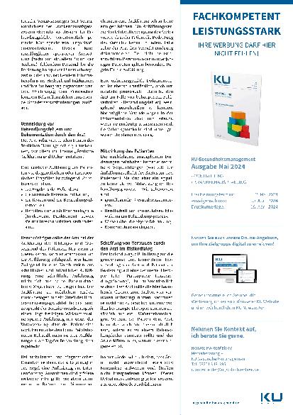 Vorschauseite 2: Behandlungsfehler, Patientensicherheit und Kostenminimierung durch Schulterschluss zwischen Arzt und Patient.