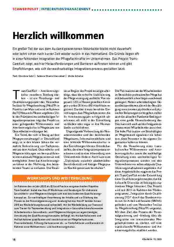 Vorschauseite 1: Herzlich willkommen