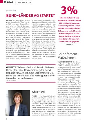 Vorschauseite 1: »Pflegeleistung muss neu ins Leistungsrecht: differenziert, realistisch und zukunftsfähig. «