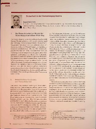 Vorschauseite 1: Sicherheit in der Gemeindepsychiatrie