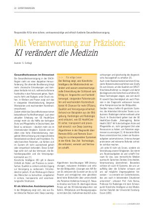 Vorschauseite 1: Mit Verantwortung zur Präzision: KI verändert die Medizin