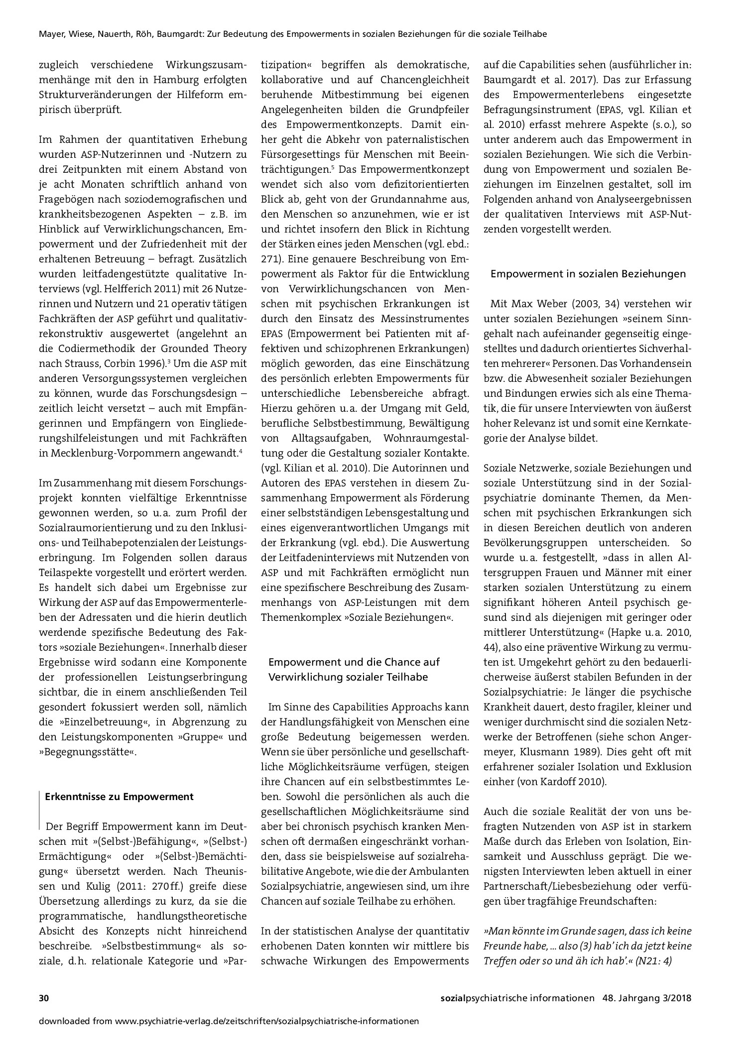 Vorschauseite 2: Zur Bedeutung des Empowerments in sozialen Beziehungen für die soziale Teilhabe von psychisch erkrankten Menschen