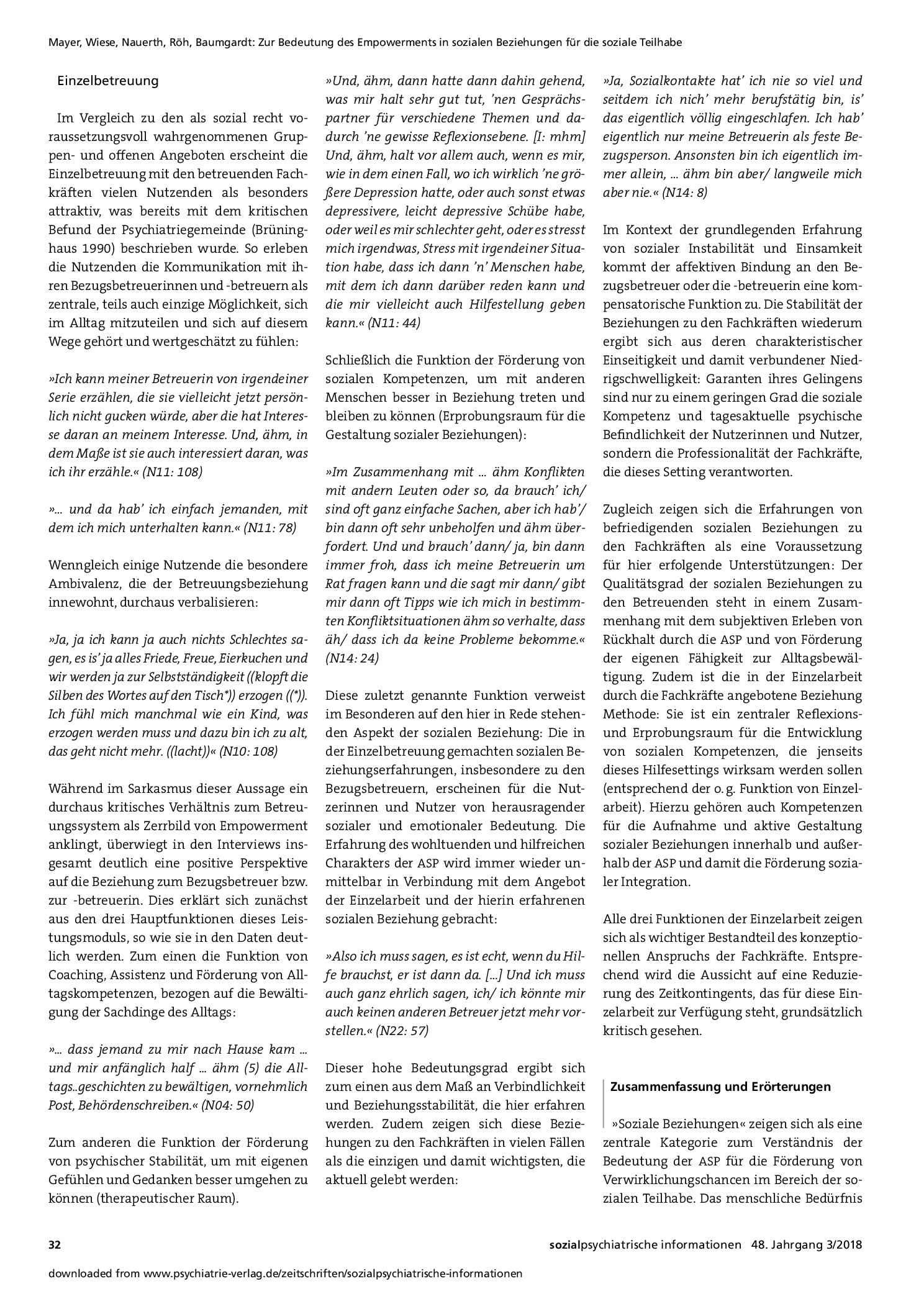 Vorschauseite 4: Zur Bedeutung des Empowerments in sozialen Beziehungen für die soziale Teilhabe von psychisch erkrankten Menschen
