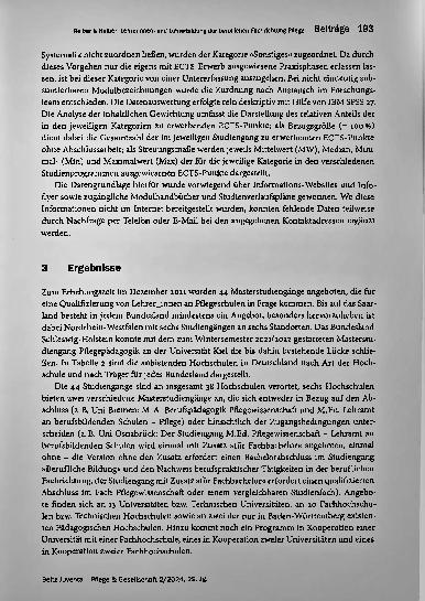 Vorschauseite 4: Lehrerinnenund Lehrerbildung der beruflichen Fachrichtung Pflege - eine kritische Bestandsaufnahme von Studienangeboten
