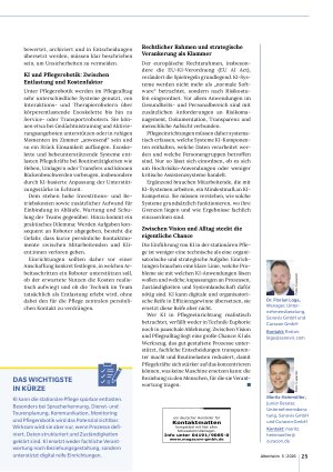 Vorschauseite 4: KI zwischen Vision und Pflegealltag