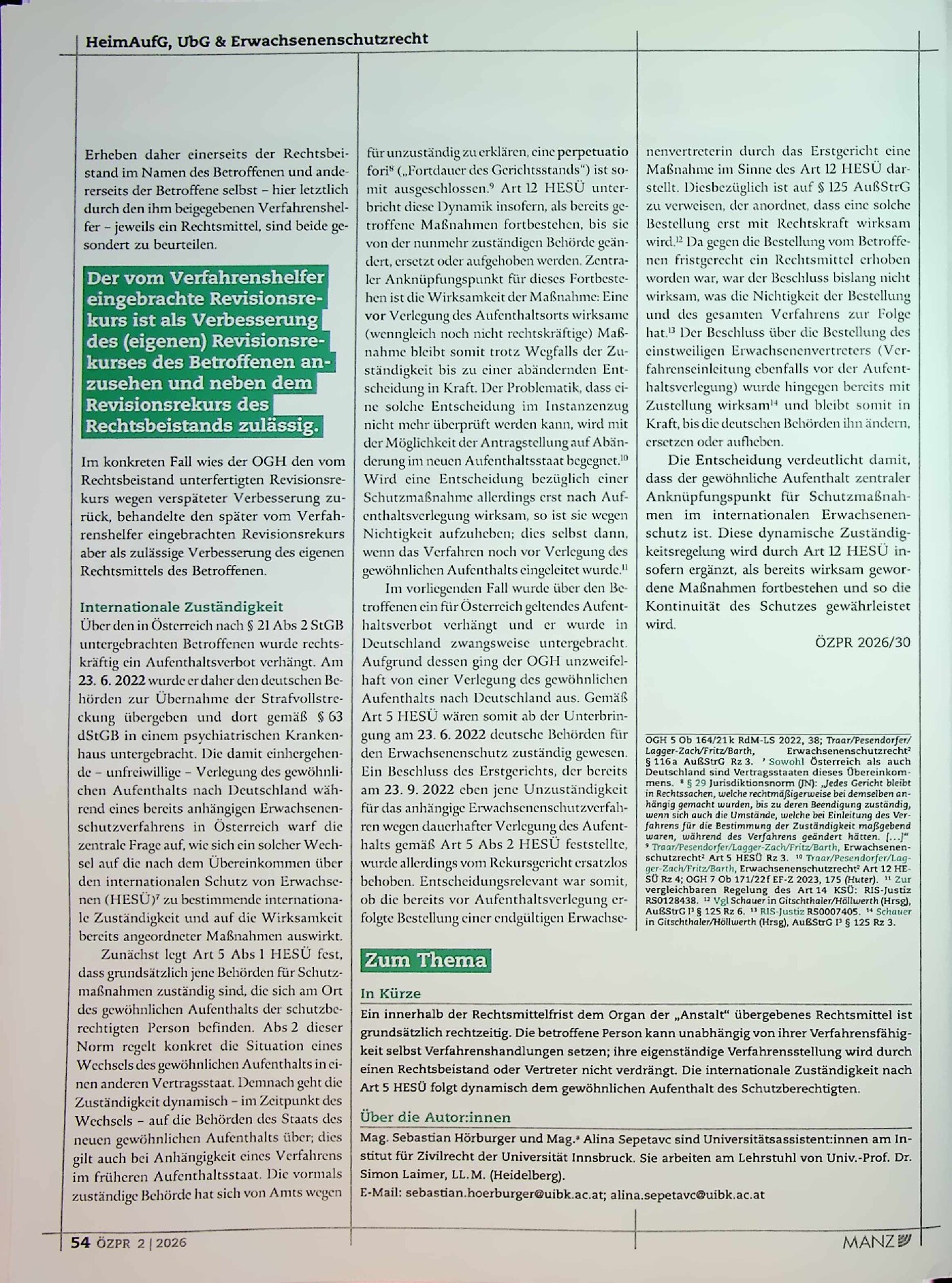 Vorschauseite 3: HeimAufG, UbG & Erwachsenenrechtsschutzrecht