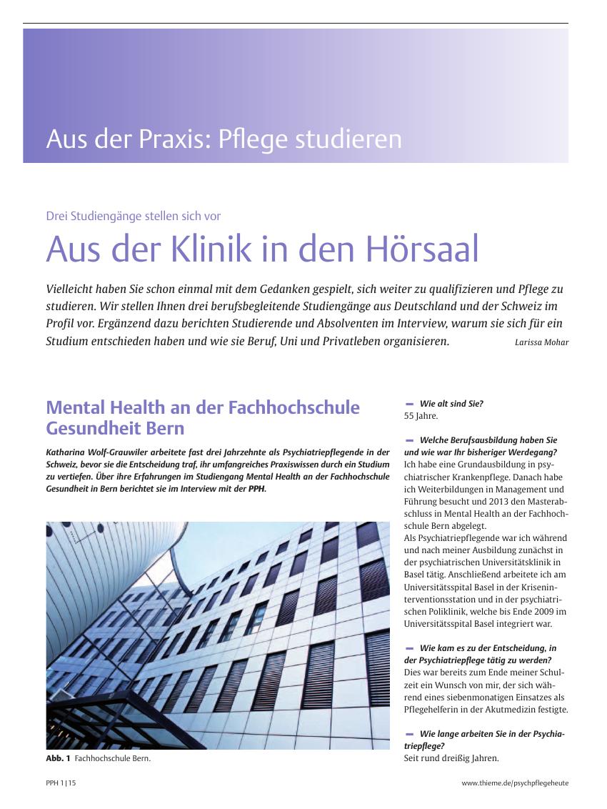 Vorschauseite 1: Aus der Klinik in den Hörsaal