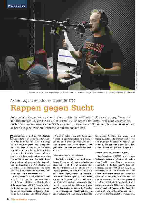 Vorschauseite 1: Rappen gegen Sucht